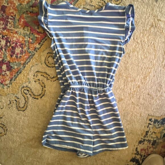 Girls’ Blue & White Striped Romper – Size 12 (btween) - Picture 4 of 4